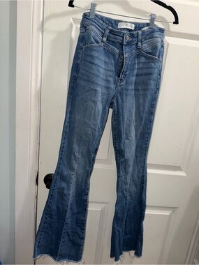 KanCan Medium Blue High-Rise Flare Jeans